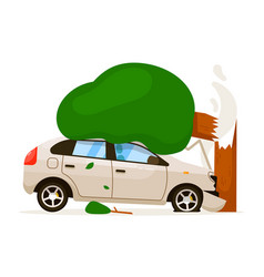 Cartoon car accident Royalty Free Vector Image