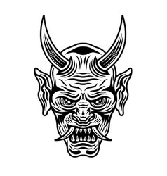 Traditional japanese samurai masks Royalty Free Vector Image