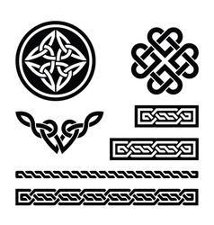 Celtic heart knot - symbols set Royalty Free Vector Image