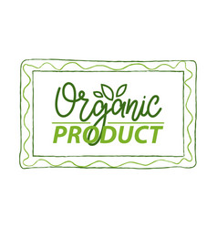 Simple organic food logo isolated on white Vector Image