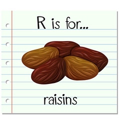 Flashcard alphabet r is for rain Royalty Free Vector Image