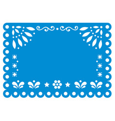 Papel Picado Template Circle Design Royalty Free Vector