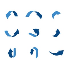 Blue arrows 3d Royalty Free Vector Image - VectorStock