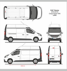 Fiat talento passenger van l2h2 2016-2019 Vector Image