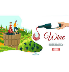 Stages wine making process isolated Royalty Free Vector