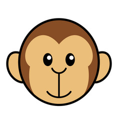 Monkey face logo Royalty Free Vector Image - VectorStock