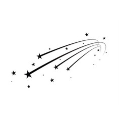 Abstract falling star - black shooting star Vector Image