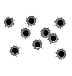 Bullet holes Royalty Free Vector Image - VectorStock