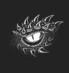 Stylized White Dragon Silhouette Royalty Free Vector Image