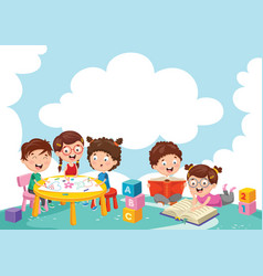 Kids playing Royalty Free Vector Image - VectorStock