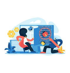 Software testing concept Royalty Free Vector Image
