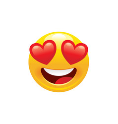 Winking heart sticker emoji smiling face emoticon Vector Image