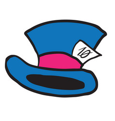 Mad hatters hat black Royalty Free Vector Image