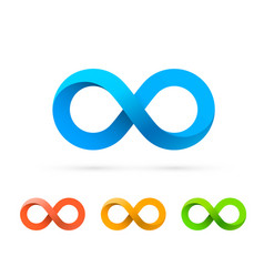 Infinity symbol icons set element Royalty Free Vector Image