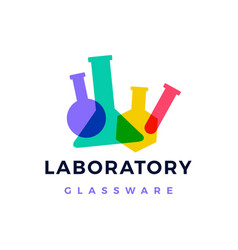 Laboratory with flasks isolated Royalty Free Vector Image