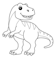 Qantassaurus coloring isolated page for kids Vector Image