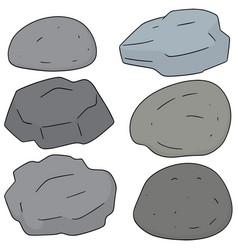 Set of rocks and stones Royalty Free Vector Image