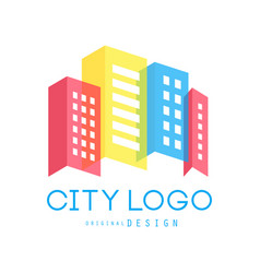 City logo original design set logotype elements Vector Image