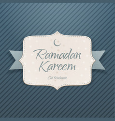 Ramadan kareem eid mubarak card vector