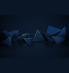 Abstract 3d low poly pattern luxury background Vector Image