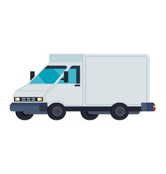 Delivery service van vehicle Royalty Free Vector Image