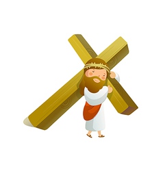 Close-up of Jesus Christ holding heart shape Vector Image