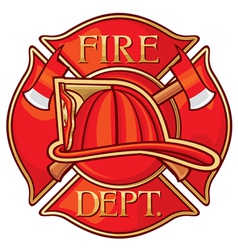 Fire fighters maltese cross symbol icon Royalty Free Vector