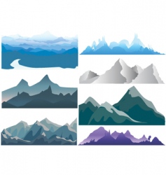 Mountain set Royalty Free Vector Image - VectorStock
