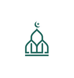 Islamic school icon design Royalty Free Vector Image