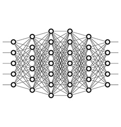 Neural net neuron network background Royalty Free Vector