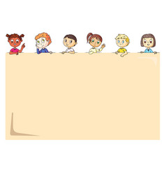 Frame with kids Royalty Free Vector Image - VectorStock