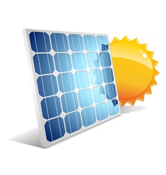 Solar panel and sun Royalty Free Vector Image - VectorStock