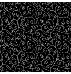 Floral oriental black isolated seamless background