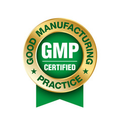 Gmp Good Manufacturing Practice Certified Round Vector Image