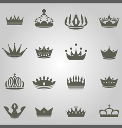 Crown dividers set copy Royalty Free Vector Image