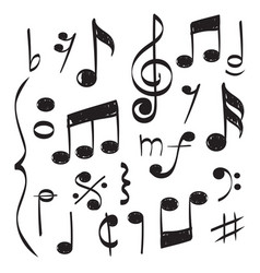 Colorful music notes Royalty Free Vector Image