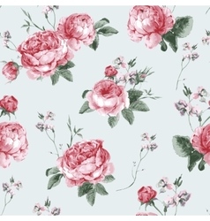 Seamless floral background with white flowers Vector Image