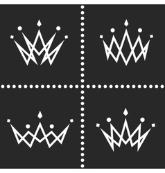 Dm logo monogram emblem style with crown shape Vector Image