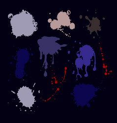 Blood splat splash spot ink stain blot patch Vector Image