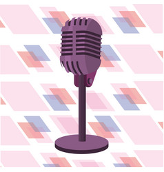 Microphone isolated icon Royalty Free Vector Image