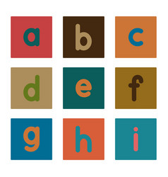 Alphabet part 1 big and small letters Royalty Free Vector