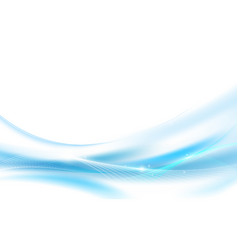 Abstract blue smooth wavy with blurred light Vector Image