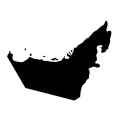 Map of united arab emirates from polygonal black Vector Image