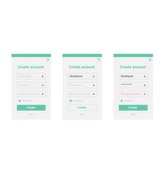 Create new account form Royalty Free Vector Image