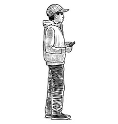 Sketch Boy Standing Vector Images Over 1 100