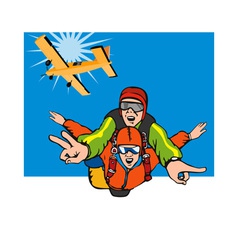 Tandem Skydive Vector Images Over 120