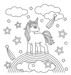 Draw Black And White Kids Unicorn Vector Images Over 370