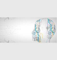 Artificial intelligence ai and big data concept Vector Image