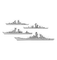 Us destroyers Royalty Free Vector Image - VectorStock