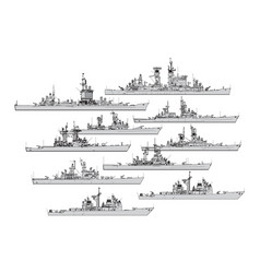 Naval Silhouettes Warship Vector Images (over 290)